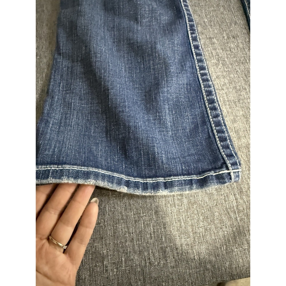 BKE Buckle Kate Stretch Distressed Bedazzled Pockets Low Rise Women Jeans Sz 28 - Picture 11 of 16